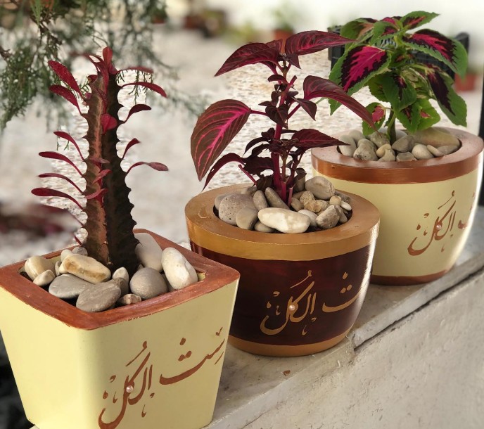 Handmade custom pots personalized with names and photos
